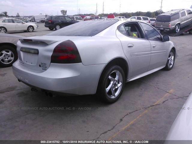 2G2WR524441102140 - 2004 PONTIAC GRAND PRIX GTP ვერცხლისფერი ფოტო 4