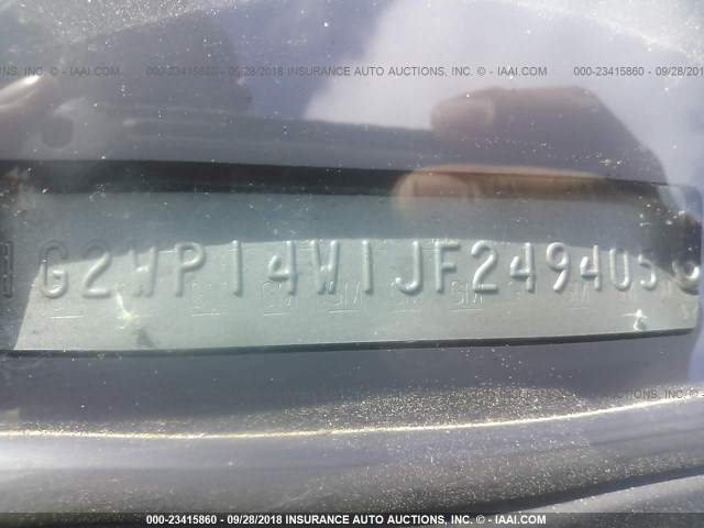 1G2WP14W1JF249405 - 1988 PONTIAC GRAND PRIX SE 白色 照片 9