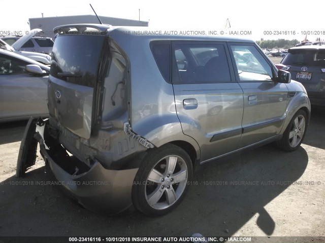 KNDJT2A26A7049834 - 2010 KIA SOUL +/!/SPORT GRAY photo 4