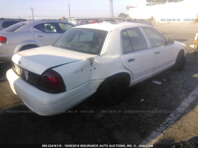 2FAFP71W84X166099 - 2004 FORD CROWN VICTORIA POLICE INTERCEPTOR WHITE photo 4