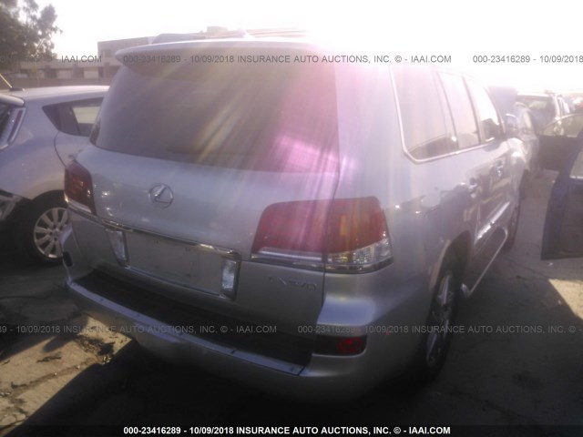 JTJHY7AX1E4141172 - 2014 LEXUS LX 570 SILVER photo 4