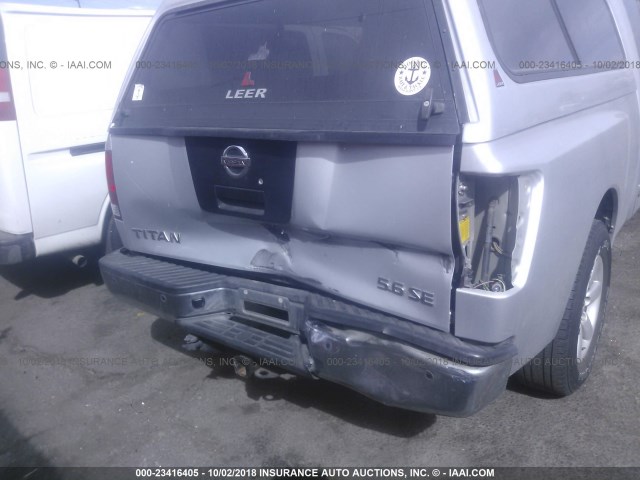 1N6AA06A38N350686 - 2008 NISSAN TITAN XE/LE/SE GRAY photo 6