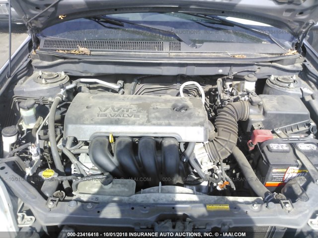 2T1KR32E18C706324 - 2008 TOYOTA COROLLA MATRIX XR GRAY photo 10