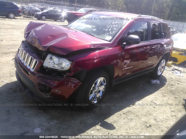 1C4NJDEB6CD572997 - 2012 JEEP COMPASS LATITUDE 红色 照片 2