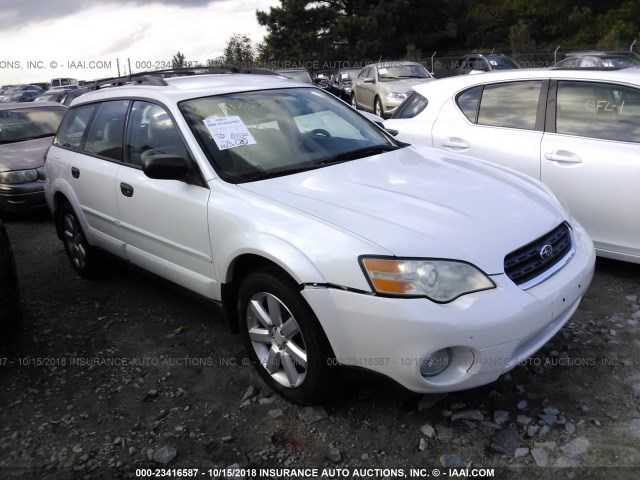 4S4BP61C877341403 - 2007 SUBARU LEGACY OUTBACK 2.5I WHITE photo 1