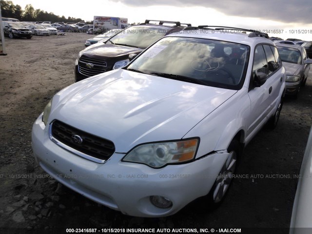 4S4BP61C877341403 - 2007 SUBARU LEGACY OUTBACK 2.5I WHITE photo 2