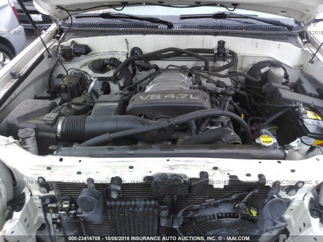 5TDBT48A53S187029 - 2003 TOYOTA SEQUOIA LIMITED WHITE photo 10