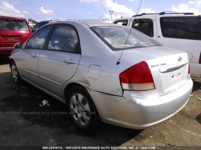 KNAFE122075436759 - 2007 KIA SPECTRA EX/LX SILVER photo 3