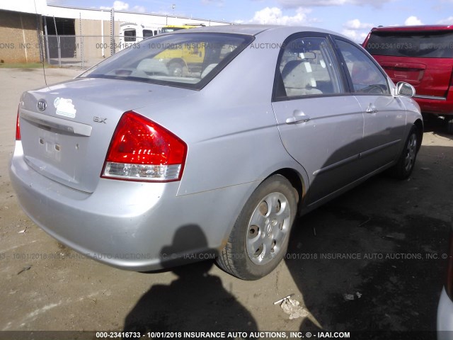 KNAFE122075436759 - 2007 KIA SPECTRA EX/LX SILVER photo 4