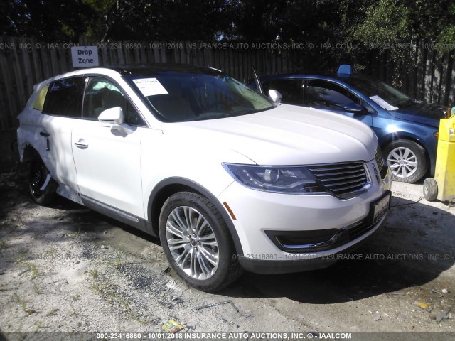 2LMPJ6LR4JBL21984 - 2018 LINCOLN MKX RESERVE WHITE photo 1