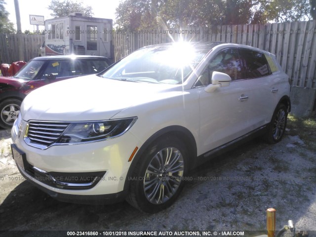 2LMPJ6LR4JBL21984 - 2018 LINCOLN MKX RESERVE WHITE photo 2