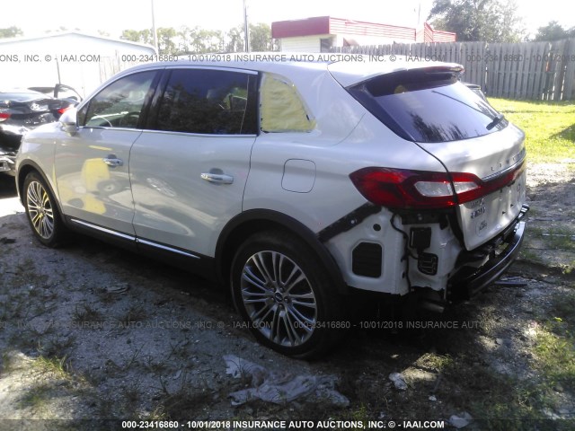 2LMPJ6LR4JBL21984 - 2018 LINCOLN MKX RESERVE Սպիտակ լուսանկար 3