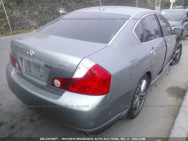 JNKBY01E77M402045 - 2007 INFINITI M45 SPORT GRAY photo 4