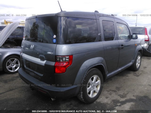 5J6YH27759L003282 - 2009 HONDA ELEMENT EX GRAY photo 4