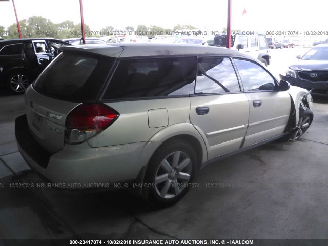 4S4BP61C667363317 - 2006 SUBARU LEGACY OUTBACK 2.5I BROWN photo 4