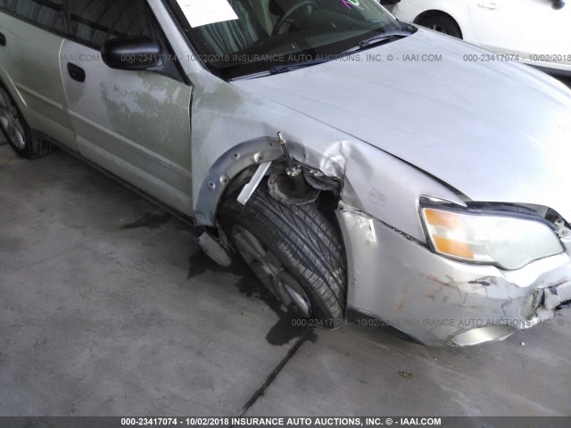 4S4BP61C667363317 - 2006 SUBARU LEGACY OUTBACK 2.5I BROWN photo 6