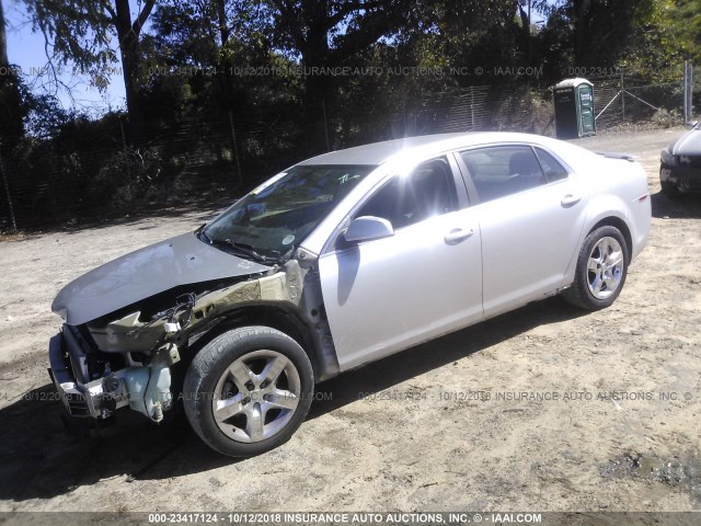 1G1ZC5E06A4108288 - 2010 CHEVROLET MALIBU 1LT SILVER photo 2