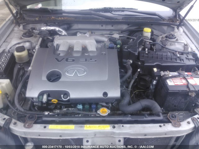 JNKDA31A32T005183 - 2002 INFINITI I35 SILVER photo 10