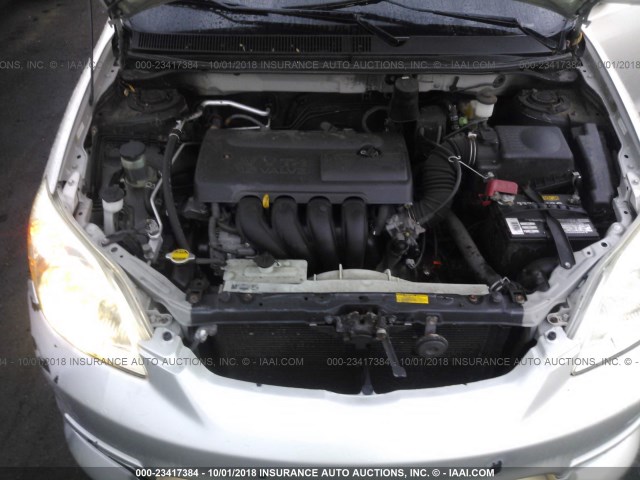 2T1KR32E03C090897 - 2003 TOYOTA COROLLA MATRIX XR SILVER photo 10