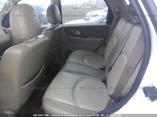 4M2YU57166KJ10500 - 2006 MERCURY MARINER WHITE photo 8