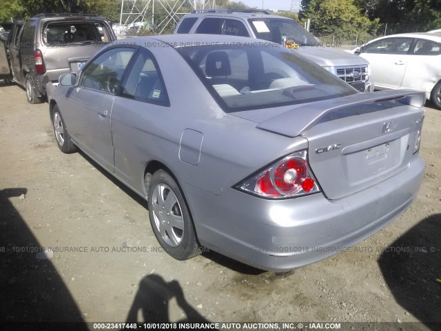 1HGEM22932L015631 - 2002 HONDA CIVIC EX SILVER photo 3