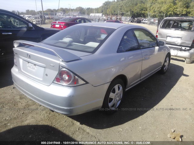 1HGEM22932L015631 - 2002 HONDA CIVIC EX SILVER photo 4