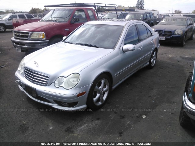 WDBRF52H96F746599 - 2006 MERCEDES-BENZ C GENERATION 2006 230 SILVER photo 2