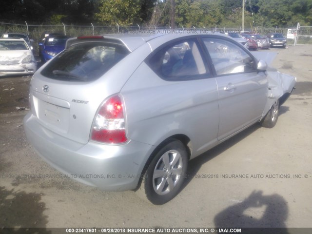 KMHCM3ACXAU180668 - 2010 HYUNDAI Accent BLUE/GS SILVER photo 4