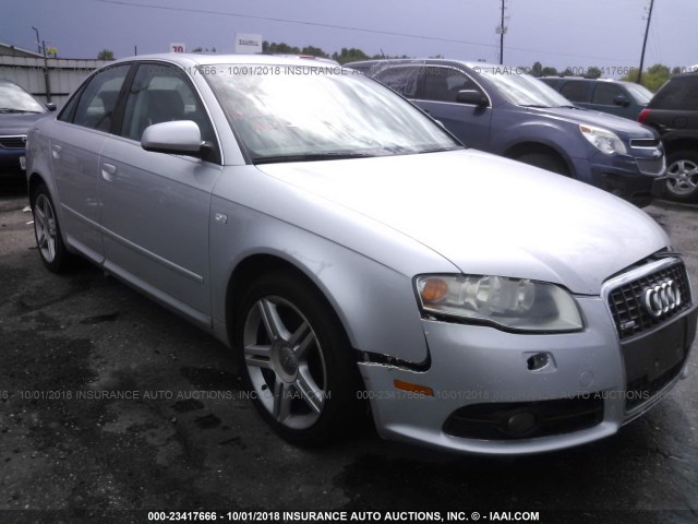 WAUAF78E88A018910 - 2008 AUDI A4 2.0T SILVER photo 1