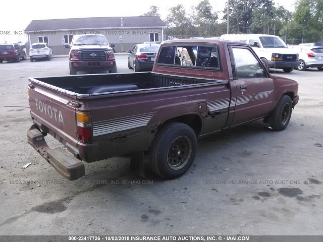 JT4RN50R4J0354979 - 1988 TOYOTA PICKUP 1/2 TON RN50 BROWN photo 4