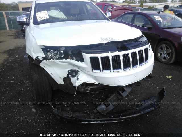 1C4RJFBG5EC400384 - 2014 JEEP GRAND CHEROKEE LIMITED WHITE photo 6