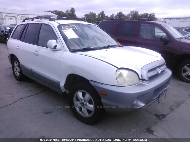 KM8SC73D46U056916 - 2006 HYUNDAI SANTA FE GLS/LIMITED WHITE photo 1