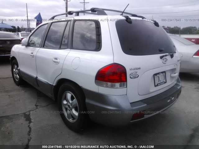 KM8SC73D46U056916 - 2006 HYUNDAI SANTA FE GLS/LIMITED WHITE photo 3