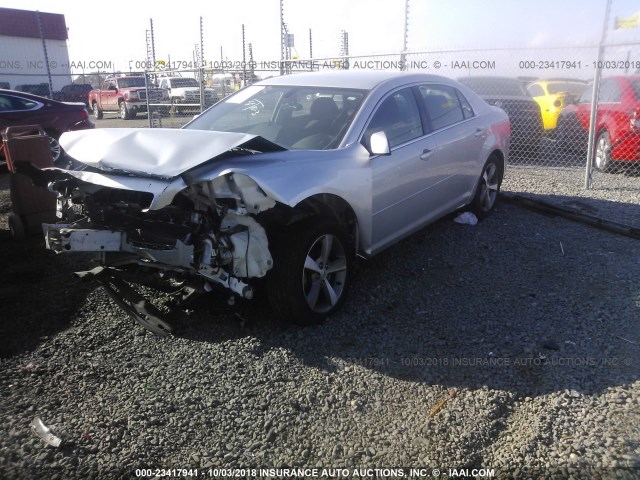1G1ZC5E13BF191645 - 2011 CHEVROLET MALIBU 1LT SILVER photo 2