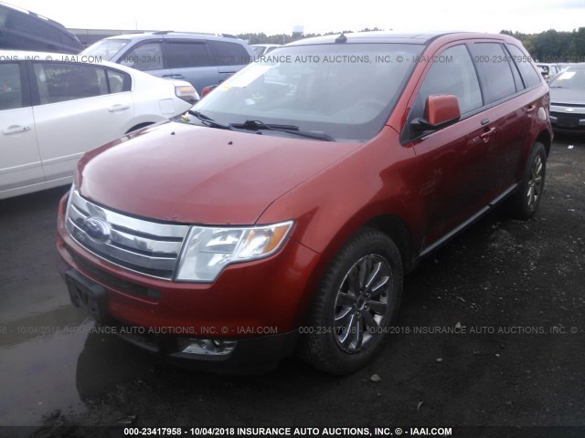 2FMDK39C77BB29285 - 2007 FORD EDGE SEL PLUS ORANGE photo 2