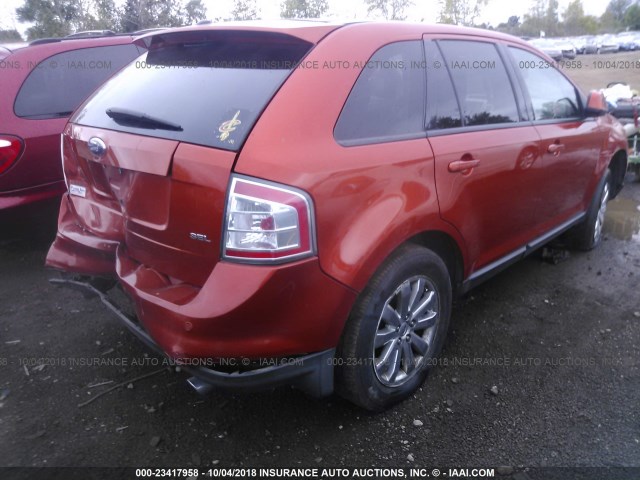 2FMDK39C77BB29285 - 2007 FORD EDGE SEL PLUS ORANGE photo 4