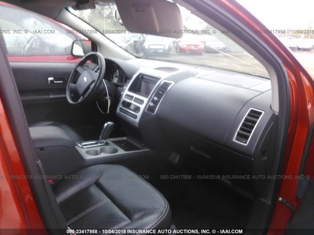 2FMDK39C77BB29285 - 2007 FORD EDGE SEL PLUS ORANGE photo 5