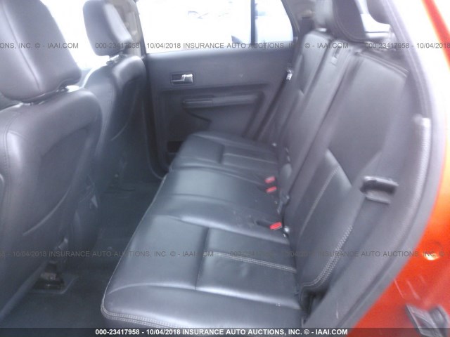 2FMDK39C77BB29285 - 2007 FORD EDGE SEL PLUS ORANGE photo 8