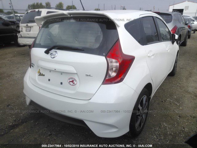 3N1CE2CP2HL371097 - 2017 NISSAN VERSA NOTE S/S PLUS/SV/SL/SR WHITE photo 4