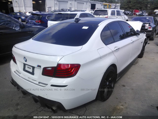 WBA5B3C5XED535388 - 2014 BMW 535 XI WHITE photo 4