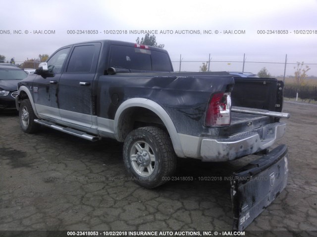 3C6UD5FLXCG292915 - 2012 DODGE RAM 2500 LARAMIE BLACK photo 3