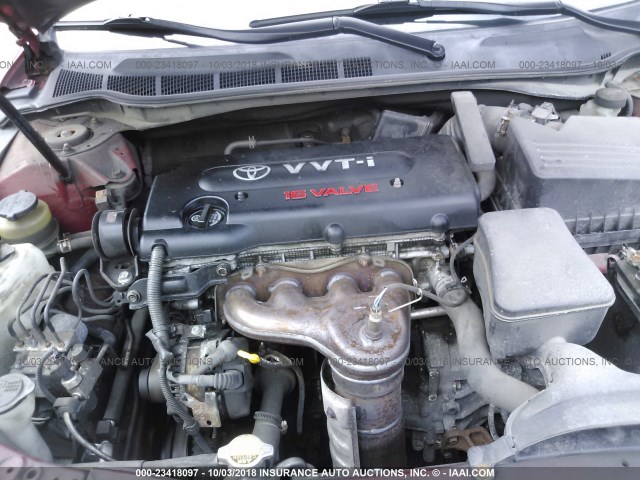 JTNBE46KX73088716 - 2007 TOYOTA CAMRY NEW GENERAT CE/LE/XLE/SE RED photo 10