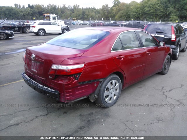 JTNBE46KX73088716 - 2007 TOYOTA CAMRY NEW GENERAT CE/LE/XLE/SE RED photo 4