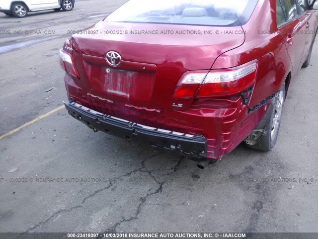 JTNBE46KX73088716 - 2007 TOYOTA CAMRY NEW GENERAT CE/LE/XLE/SE RED photo 6