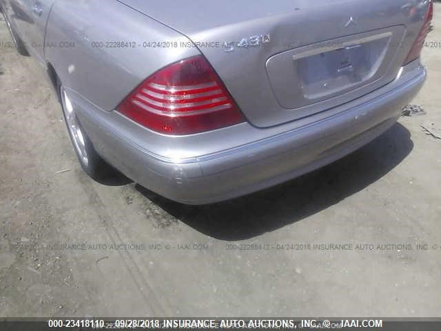 WDBNG70J74A413485 - 2004 MERCEDES-BENZ S 430 SILVER photo 6