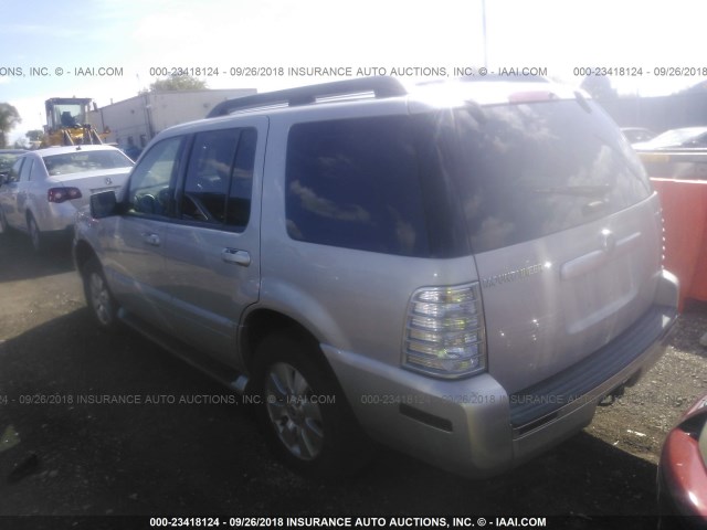 4M2EU47E67UJ13953 - 2007 MERCURY MOUNTAINEER LUXURY SILVER photo 3