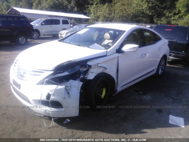 KMHFG4JG4EA385942 - 2014 HYUNDAI AZERA WHITE photo 2