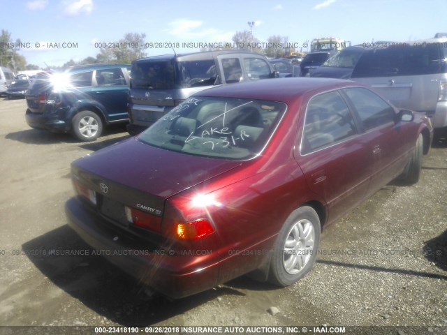 4T1BG22K5YU620986 - 2000 TOYOTA CAMRY CE/LE/XLE 勃艮第红 照片 4