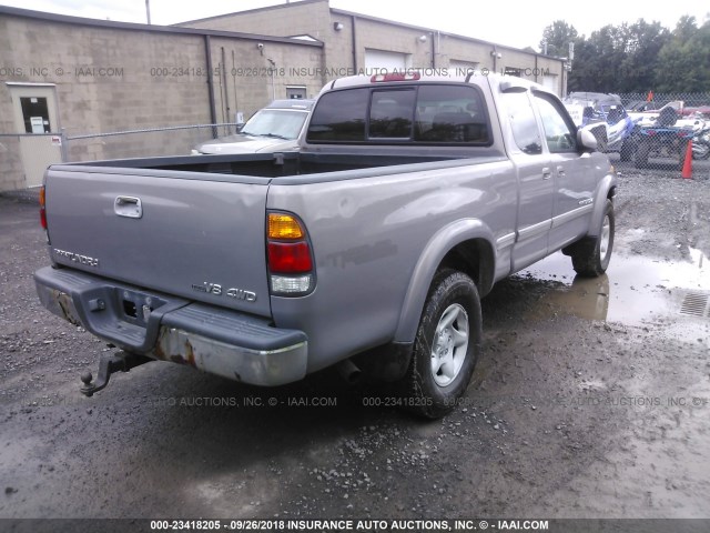 5TBBT48121S131832 - 2001 TOYOTA TUNDRA ACCESS CAB LIMITED GRAY photo 4