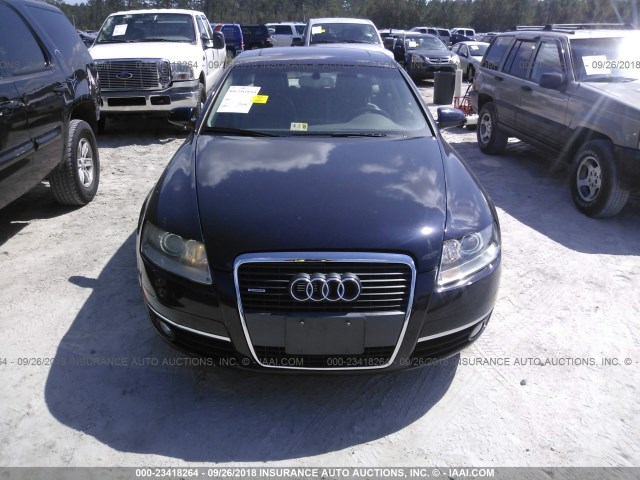 WAUDH74F76N143893 - 2006 AUDI A6 3.2 QUATTRO BLUE photo 6